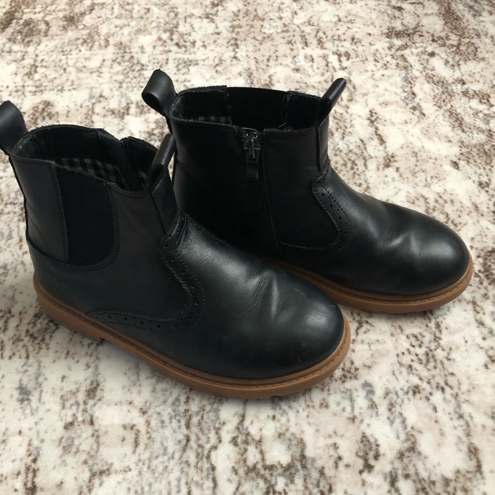 Classic Black Chelsea Boots Kids Boots Boys Ankle Height With Zipper